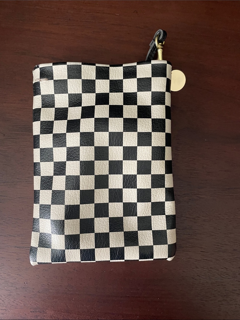 Clare V POCHE white checkered bag
